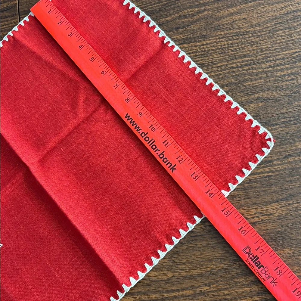 2 embroidered placemats
